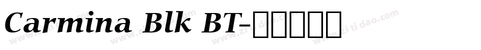 Carmina Blk BT字体转换